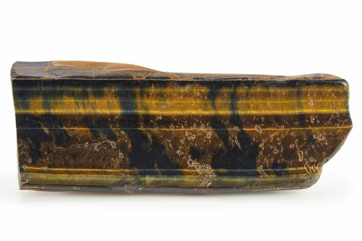 Polished Blue & Orange Tiger's Eye Slab - South Africa #320057